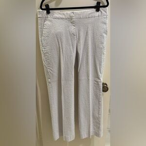 Issac Mizrahi For Target Size 14 Women’s Grey & White Seersucker Dress Pants